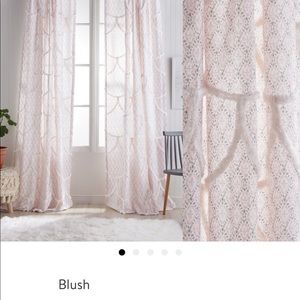 Pink curtains